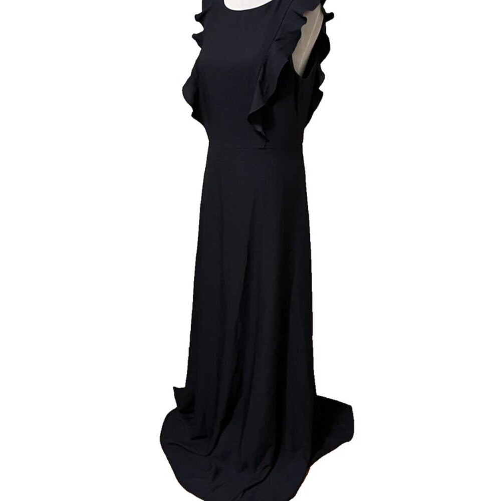 NEW Ted Baker London ARDENIA Waterfall Ruffle Maxi DressLong Dress - Navy $395 - Picture 6 of 10